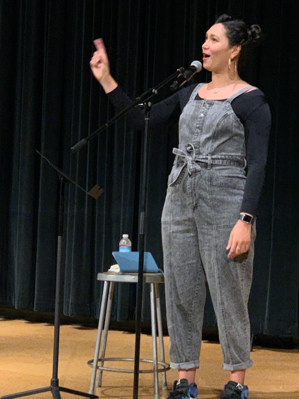 Harlem Stage - Today's #nationalpoetrymonth poet is  Japanese-Jewish-American Sarah Kay. In 2004, she founded Project  V.O.I.C.E., a group committed to using poetry to entertain, educate, and  inspire. We would love to know